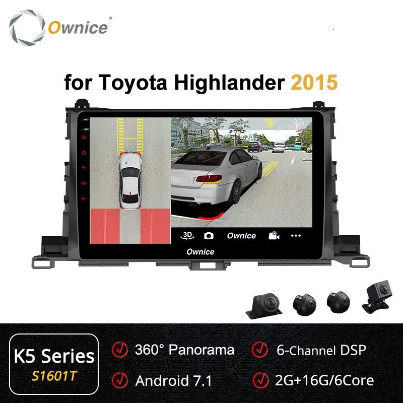 Ownice K1 K2 K3 Android 9,0 Восьмиядерный автомобильный радиоплеер gps для toyota highlander 2G ram 32G rom поддержка 4G LTE CarPlay