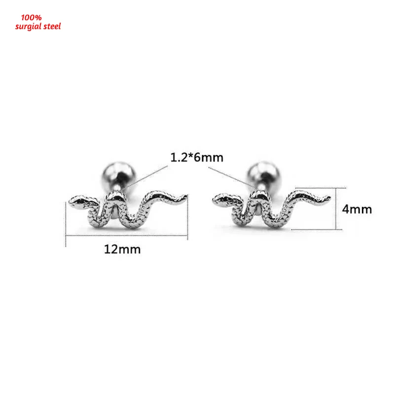 1Pc 100% Surgical Steel Barbell Studs Helix Tragus Rook Piercing Crystal Stars Conch flat back cartilage earring Jewelry Stud - Image 2