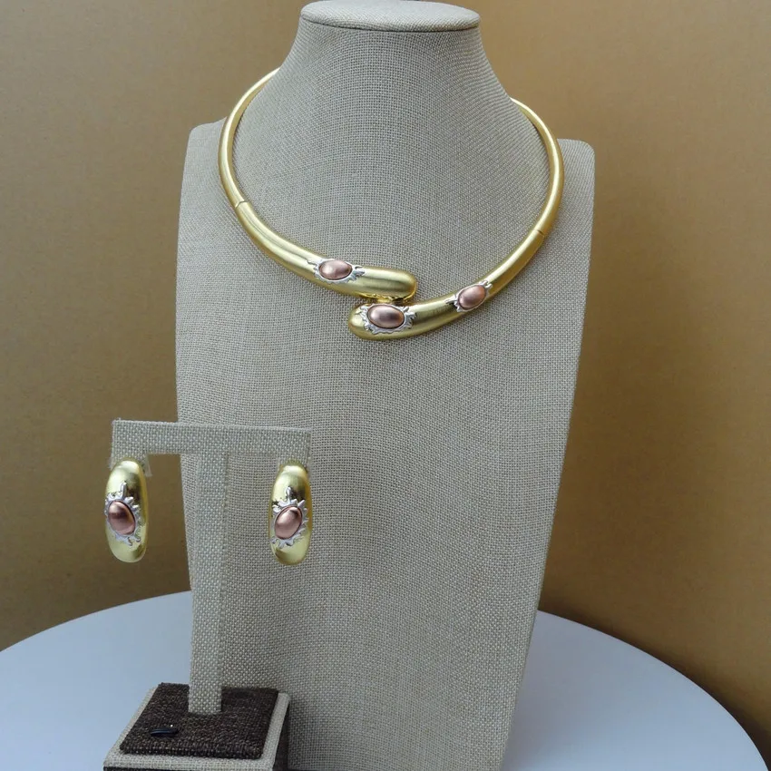 

Yuminglai 2019 New Arrival Unique Design African Sets Necklace Earrings Jewelry Set For Women FHK6758