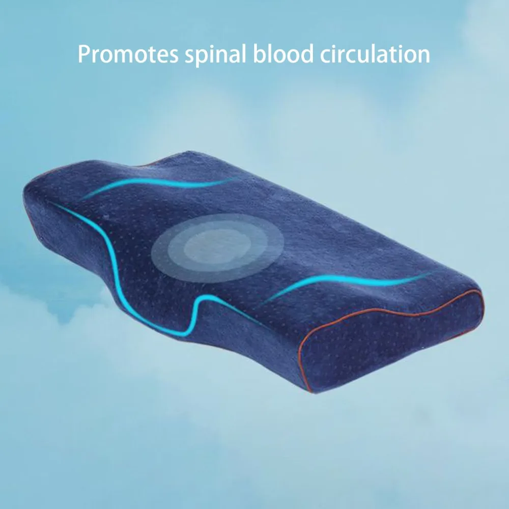 Slow Rebound Comfortable Memory Foam Pillow Butterfly Shaped Bedding Orthopedic Pillow for Neck Pain Sleeping Pillows