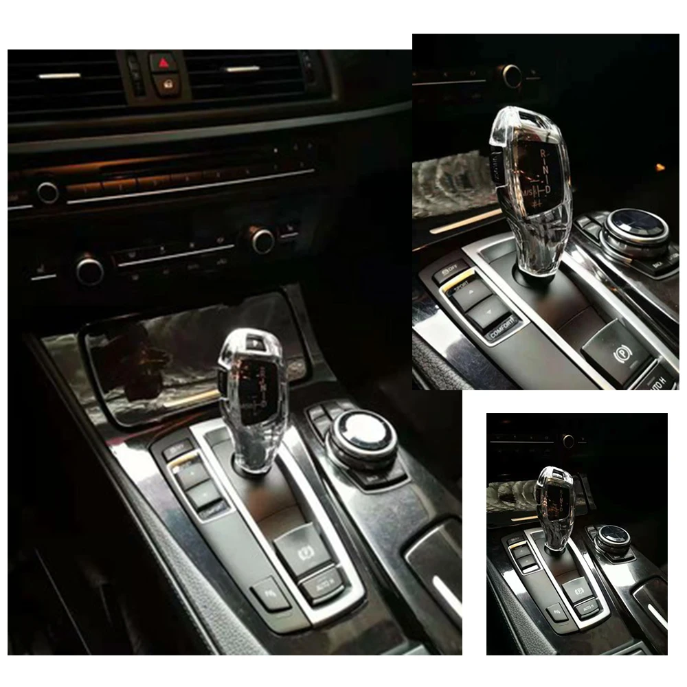 クリスタルギアシフトノブカバーbmw F10 F11 F30 F15 F25 525 530 3シフトレバーカバートリムステッカー透明クリスタルケース Gear Shift Knob Aliexpress