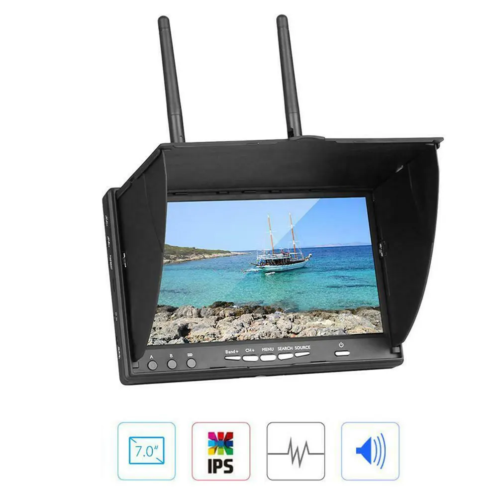 

5.8G 40 Channel Reciever RC Part DVR Easy Apply LCD Screen FPV Monitor 800 X 480 7 Inch Wireless Practical For Drone Quadcopter