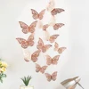 Pegatina de pared de mariposa hueca 4D, decoración para el hogar, pegatinas de pared, decoraciones para boda, fiesta, mariposa, decoración para habitación de niños, 12 Uds. ► Foto 2/6