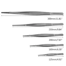 Зубчатый Пинцет для барбекю из нержавеющей стали, длинные Щипцы для еды, прямой Домашний медицинский пинцет, садовый кухонный инструмент для барбекю, 5 размеров, 35ED