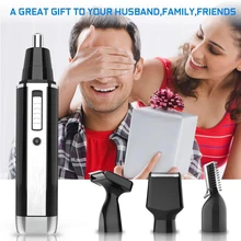 

Nose Hair Trimmer for Men 4 in 1 USB Rechargeable Ear and Nose Hair Trimmer for Men Professional Painless Nose Hair Remover