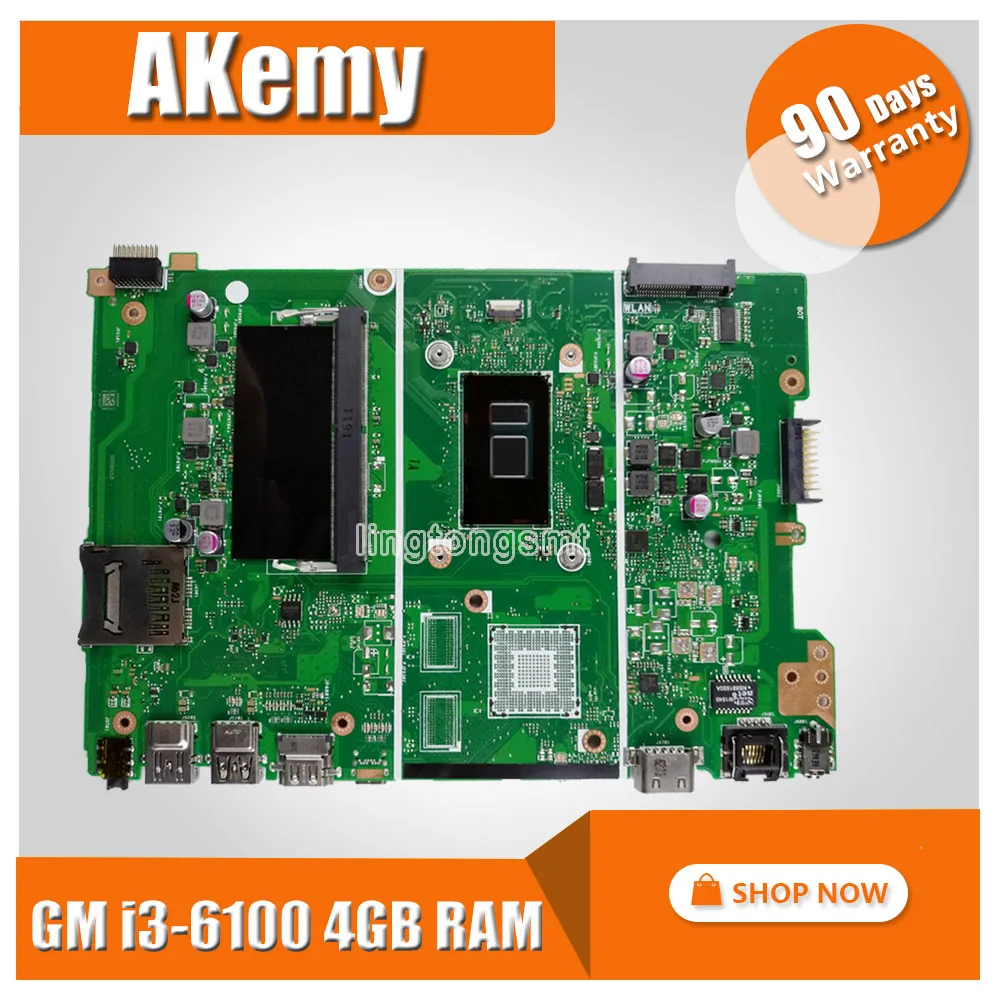 X441UV материнская плата для For Asus X441U F441U A441U ноутбуков оригинальная Тест GM I3 6100 4 Гб