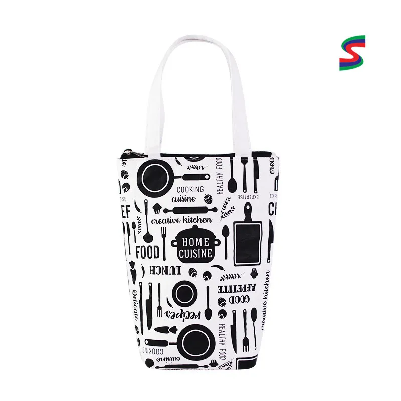

Creative Foreign Trade Simple Sensation Printed Hand Insulated Bag Lunch Students Bento Bag Container Picnic Bag