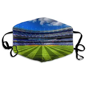 

Baseball Field Grassland Playground Exercise Yard PatternMoisture Wicking Mouth Masks for Boys Girls Motorcycling Mouth-Muffle