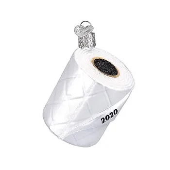 

Christmas 2020 Toilet Paper Blown Glass 2020 Unique Christmas Ornaments for Christmas Tree Decorations C44