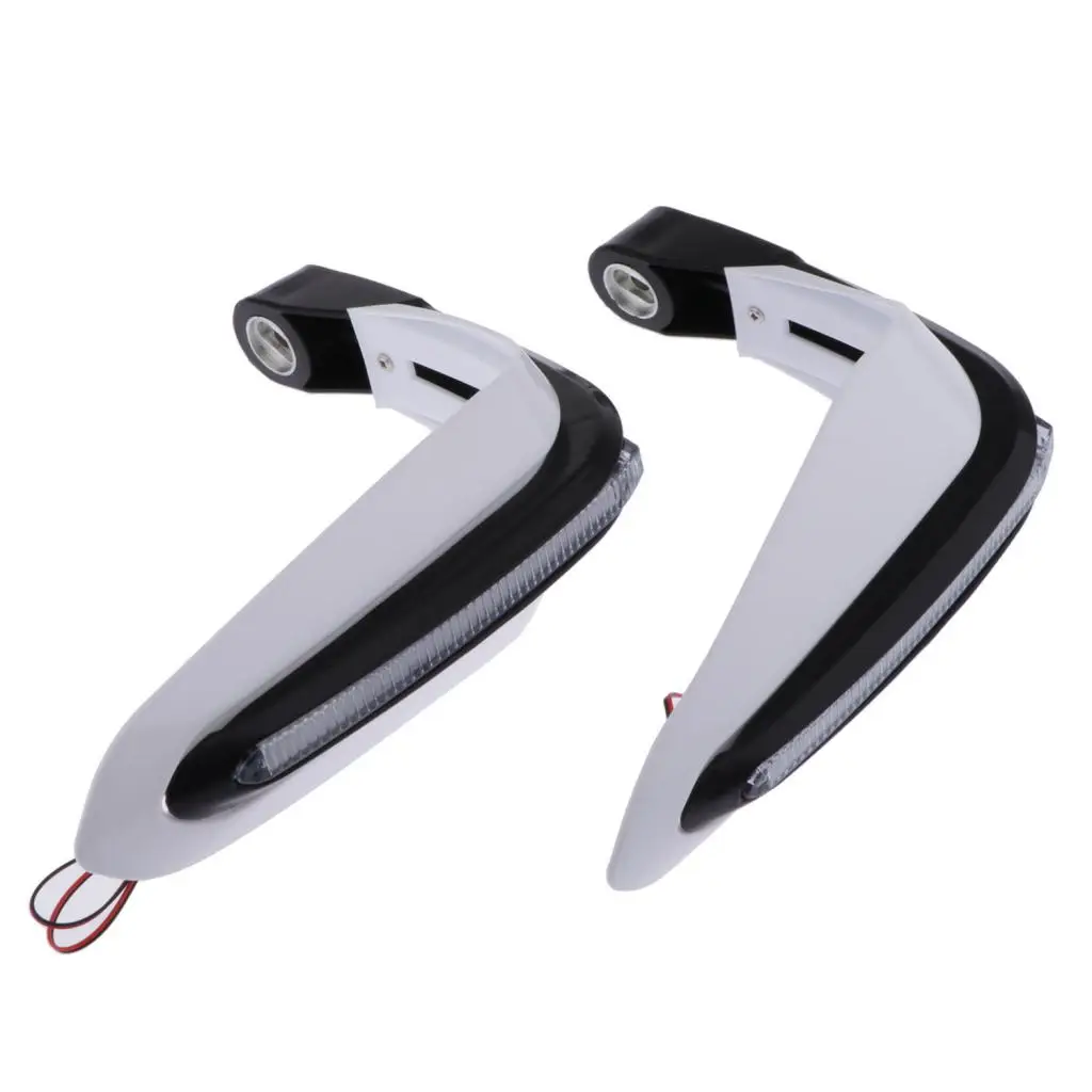 1 Pair Motorcycle Handlebar Hand Guards with LED Light Hand Guards Protectors for ATV Motocross Dirt Bike