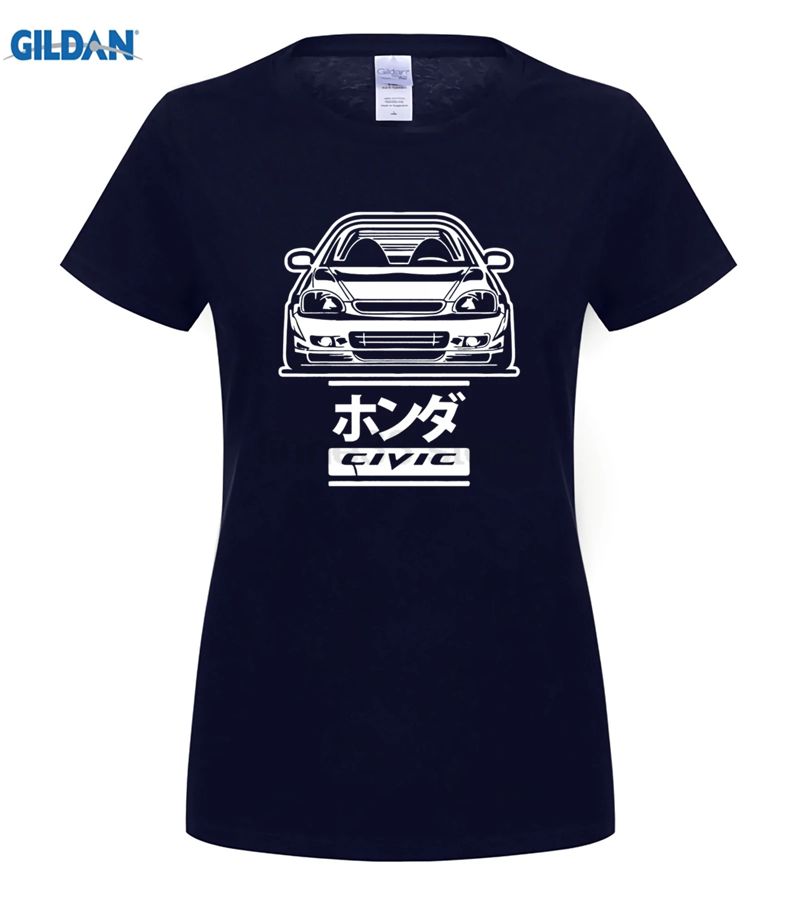 Летняя Новинка HONDA CIVIC 6GEN футболка мужская с коротким рукавом TYPE-R 6RD CAR B16 B18 JDM футболка - Цвет: women navy