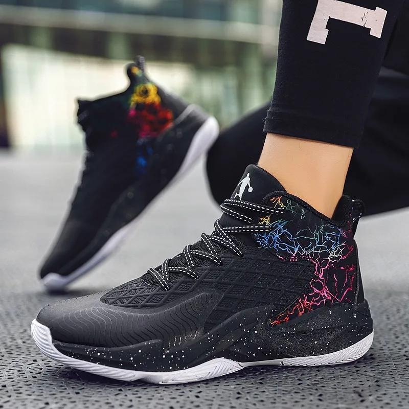 

Unisex Basketball Shoes Men High Top Breathable Light Basketball Sneakers Men Women Outdoor Sport Shoes Athletic Training Boots