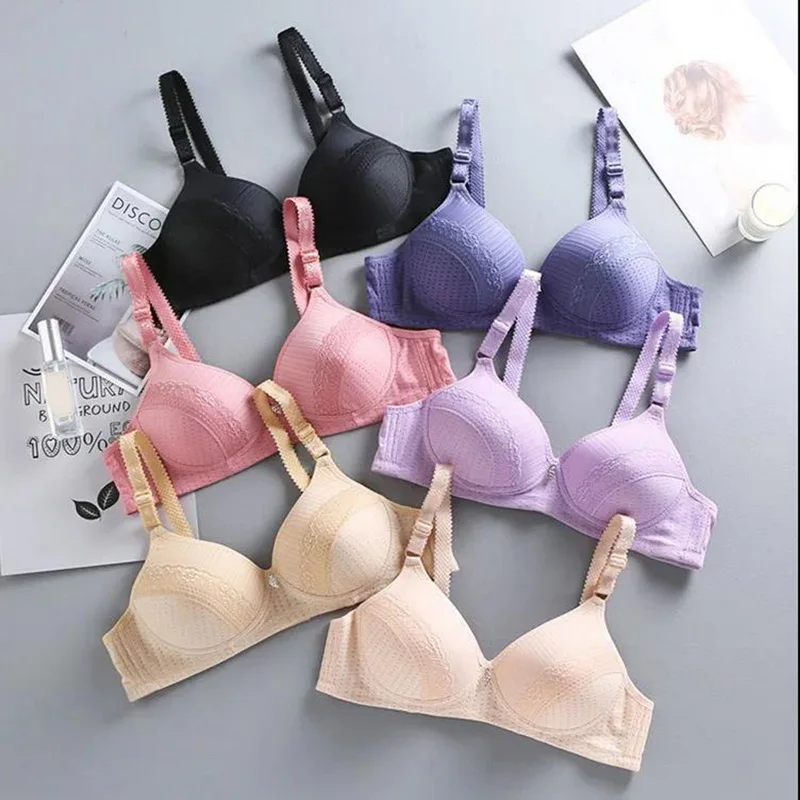 sexy bra panty Plus Size Bra Big Cup Comfortable For Big Breasted Women Wire Free Soft Solid Fashion Lingerie Underwear Bras Wholesale lace bra set