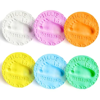 

Baby Hand Footprint Makers Mud Infant 5 Colors Soft Clay 3D Fingerprint Makers Imprint Kits Parent-child Inkpad Souvenirs