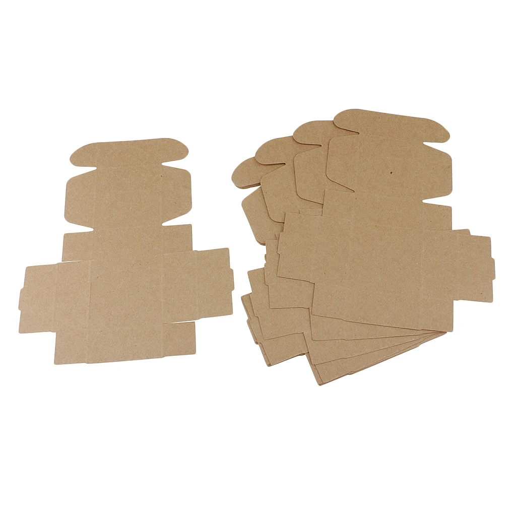 10 Piece Mini Folding Kraft Paper Box Handmade Candle Soap Wrapping Box Sweets Gift Packaging Box Case