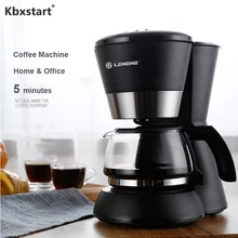 Американская электрическая кофемашина, Офисная Кофеварка капельного типа, эспрессо, фильтр, 4-6 чашек бытовой техники для кухни, 220 В