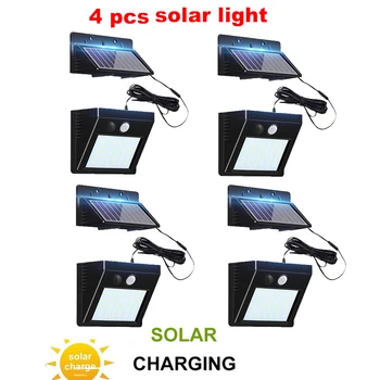 

2/4pcs 100/56/30 Degree Radar Sensor Led Solar Lamp Dark Light Auto On Smart Night Light Motion Detector High Sensitivity Outdoo