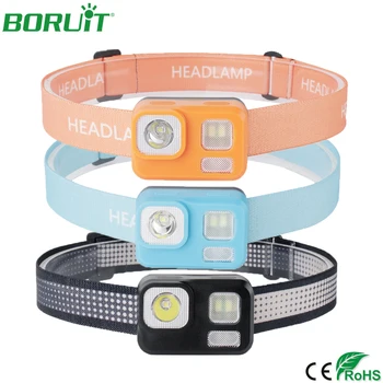 

BORUiT New B29 Mini LED Flashlight Headlamp Portable Waterproof Headlight for Camping Lamp Hunting Fishing Head Torch Light