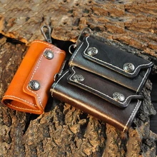 Винтажная сумка для ключей от машины, высокое качество, кошелек для ключей из искусственной кожи, модный, разноцветный, Ретро стиль, Повседневный, черный, Верблюжий, кофейный цвет, чехол для ключей от машины