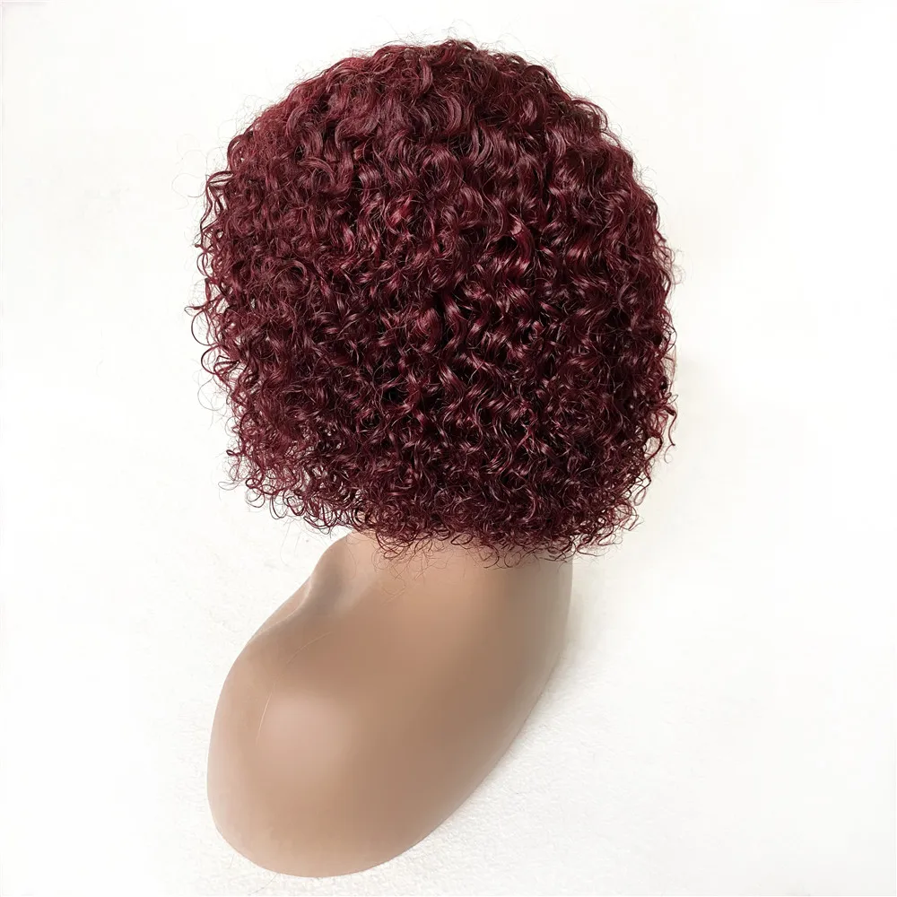 Perucas de Cabelo Fina com o Cabelo do Bebê Gengibre Laranja Jerry Curl Brasileiro Remy Cabelo Bob Peruca Humano Pré Arrancado Linha Descorado Cor 2 pré arrancado linha fina com o cabelo do bebê descorado remy