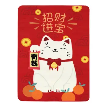 

Environmental Carpets Floor Fortune Cat Repeatable Bedroom Floor Mat Skid Resistant Kitchen Home Nylon Bathroom Mat Sofa