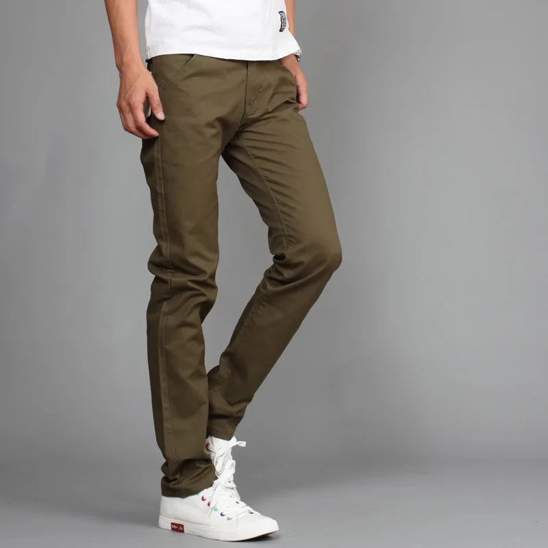 Men 8 Color Casual Pants Multi-color Pants Large Size Wild Casual Pants Autumn New Men's Business Fashion Pants 28-38 - Цвет: ArmyGreen