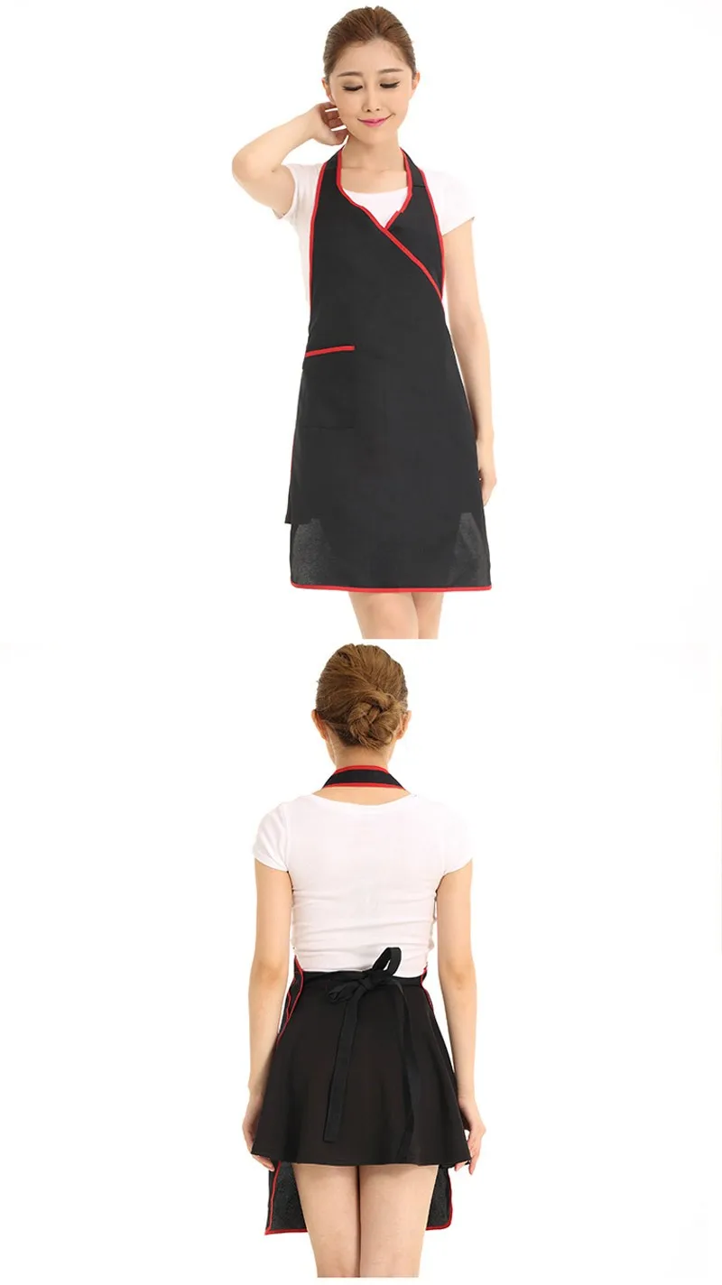 New Korean Adult Men And Women Apron Cute Sleeveless Cotton Work Apron Kitchen Waterproof And Oil Creative Gift Free Shipping15