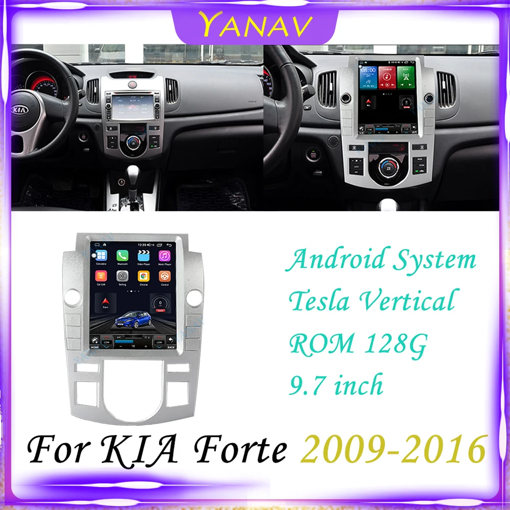 Автомагнитола 2 Din стереоприемник для KIA Forte 2009-2016 GPS-навигация автовидео Android