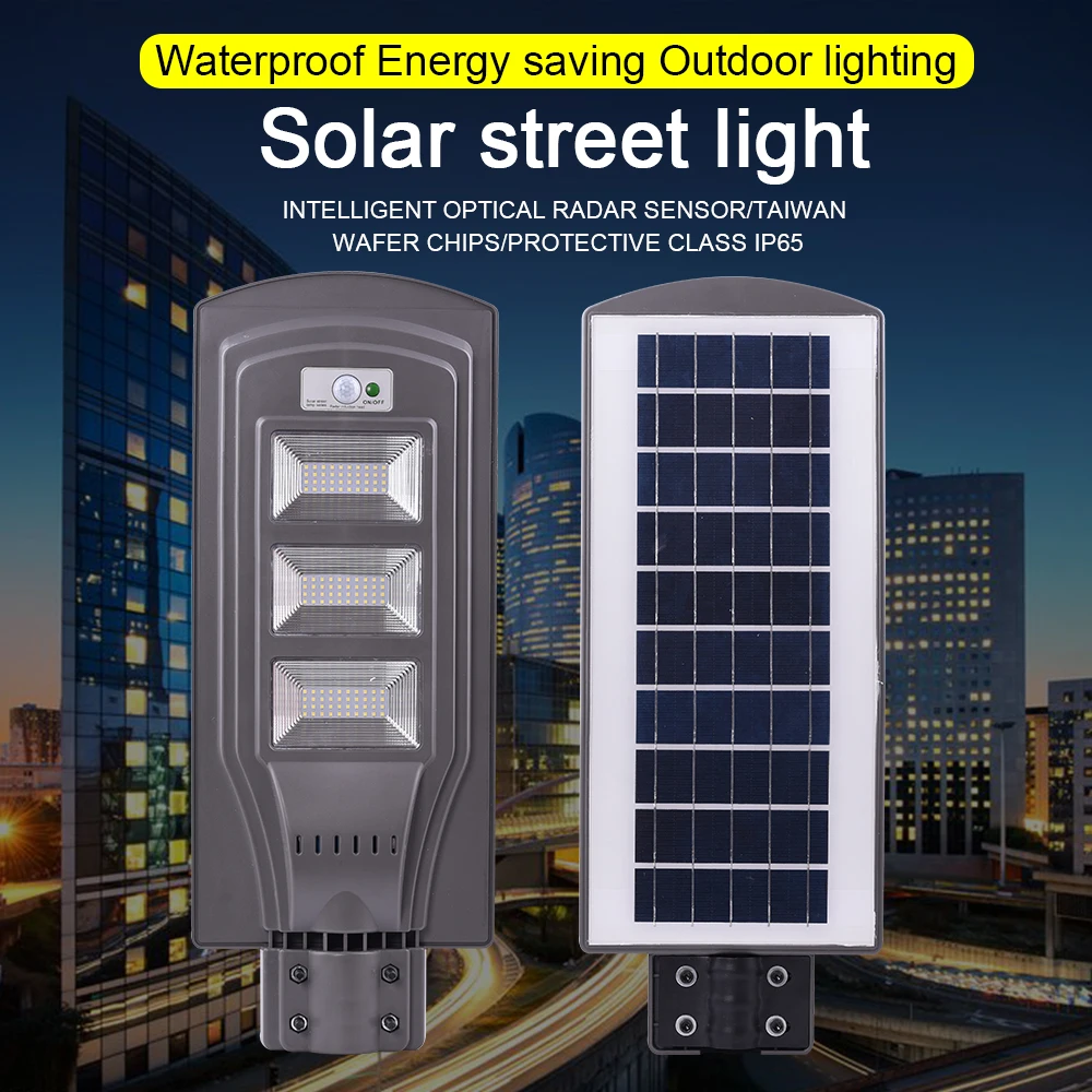 204060W Outdoor LED Wall Lamp IP65 Solar Street Light 2 in 1 Radar Motion+Constantly Bright for Garden Yard Street Flood Lamp (4)