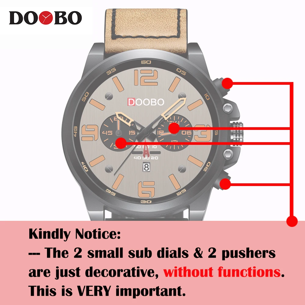 DOOBO, мужские часы, новинка, топ класса люкс, брендовые, водонепроницаемые, спортивные, наручные часы, кварцевые, военные, натуральная кожа, Relogio Masculino 8314