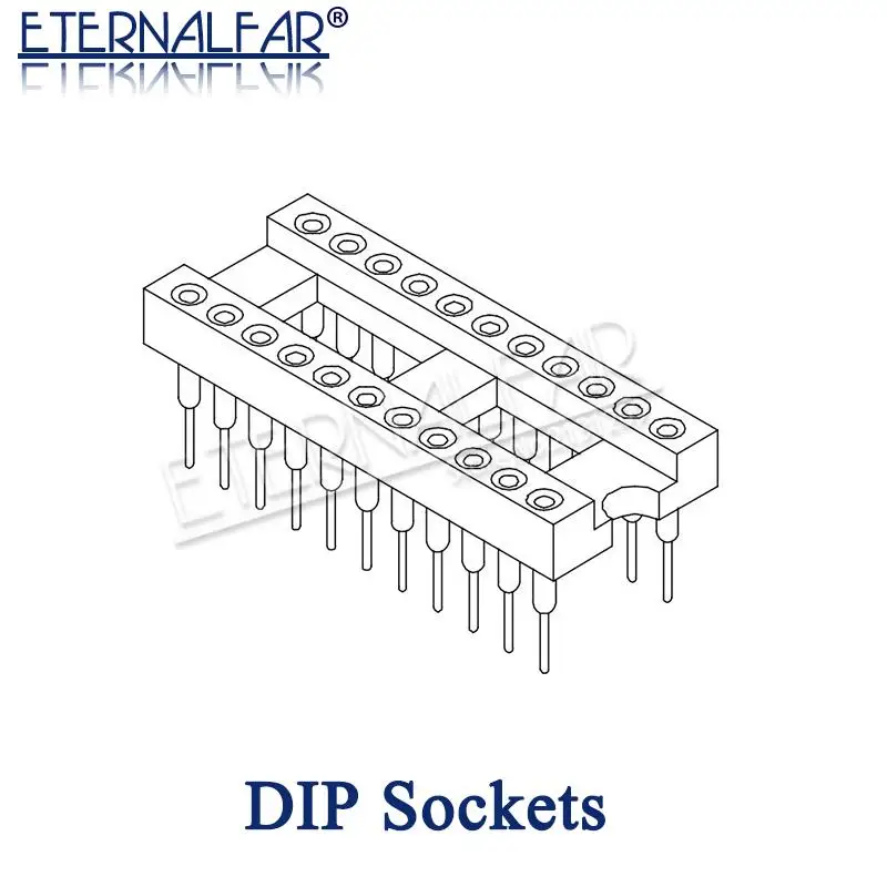 ИС гнезда DIP гнездо иглы DIP8 DIP14 DIP16 DIP18 DIP20 DIP28 DIP40 контакты с круглым отверстием микроконтроллеры 2,54 разъем PCB