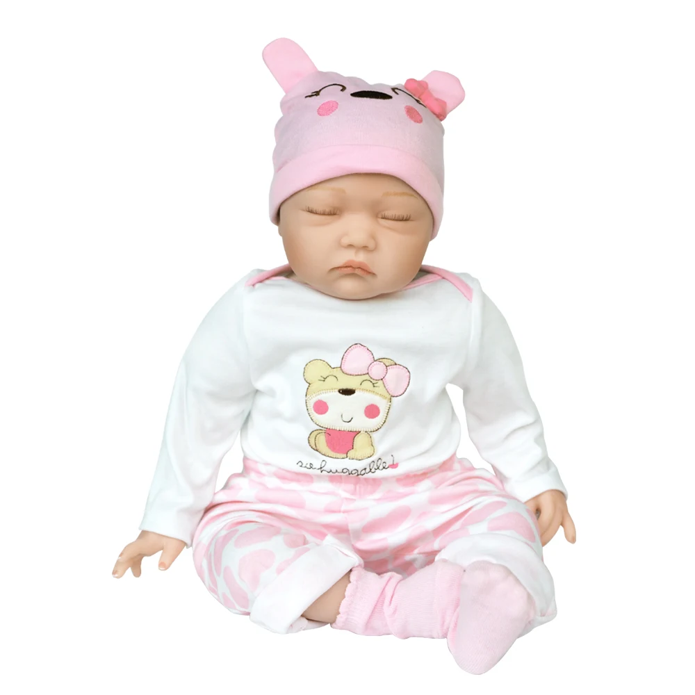 Reborn Baby Doll 55 см реалистичные открытые глаза реалистичные детские куклы игрушка Этническая кукла для детей день рождения рождественские подарки