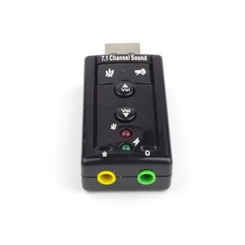 

Usb Sound Card 7.1 Channel Usb External Sound Card 3D Surround Sound with Button Control Sound Card ONLENY