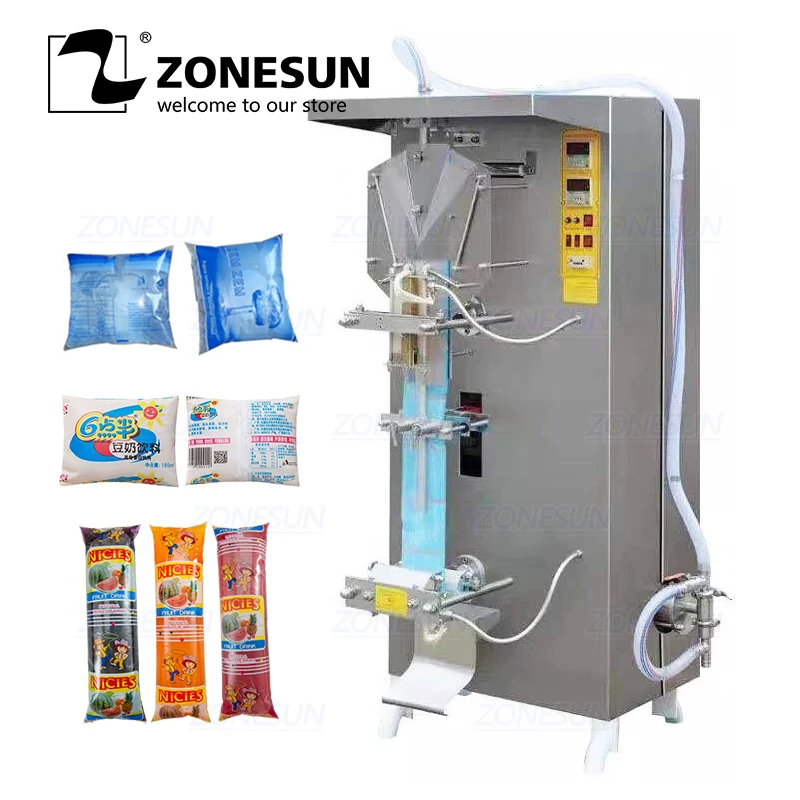 Download Zonesun Automatic Multifunction Packaging Machine Sauce Bag Pure Water Sachet Milk Juice Liquid Pouch Filling Sealing Machine Food Processors Aliexpress