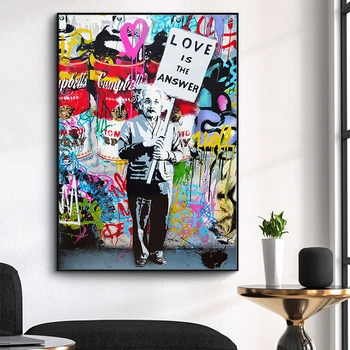 

Street Graffiti Prints Painting Picture Banksy Abstract Pop Wall Artwork Modular Canvas Poster Modern for Living Room Home Decor