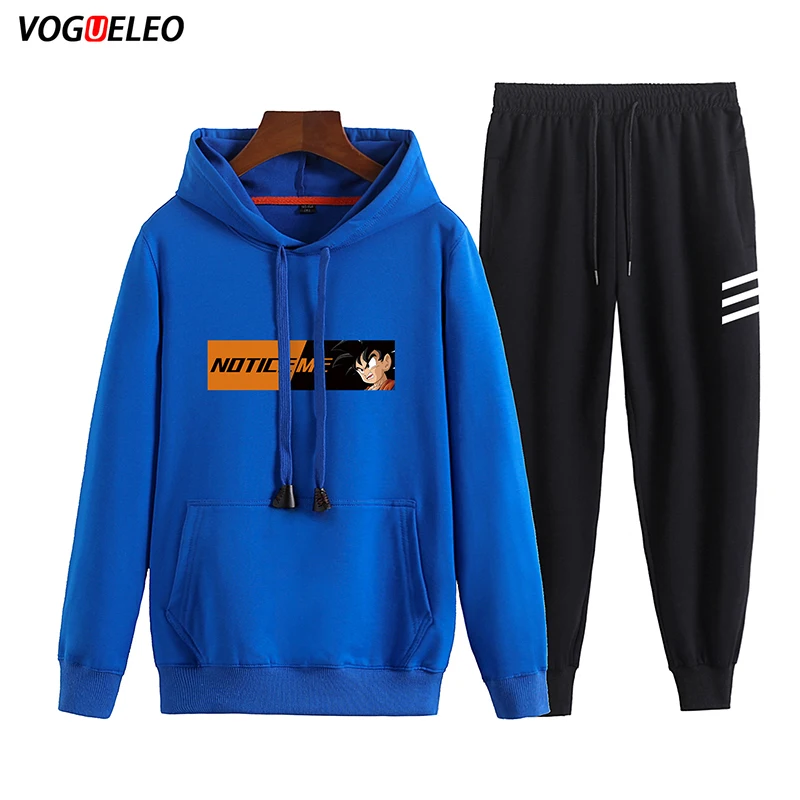 VOGUELEO/осенний мужской спортивный костюм с круглым вырезом; несколько цветов; уличная толстовка; мужские брюки полной длины; новая модная одежда
