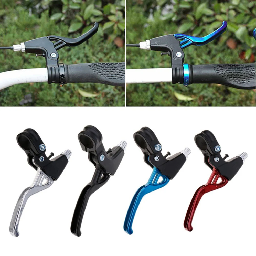 cheap 1 Pair Universal Full Aluminium Alloy Road MTB Mountain Bike Hand Brake Lever Silicone Folding Gel Handle Brake Outdoor Riding