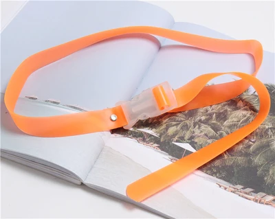 Orange Многоцветные прозрачные ПВХ поясные ремни женские модные корейские уличные пластмассовый пояс для платья Регулируемый корсет ремень ремни - Цвет: Orange