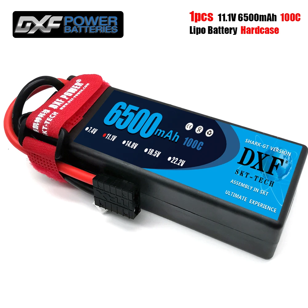 DXF 6500mAh 3S1P 11 1 V 100C/200C Hardcase LiPo Battery Dean/T XT90 EC5 XT150 XT60 вилка для 1/8 1/10 RC автомобилей