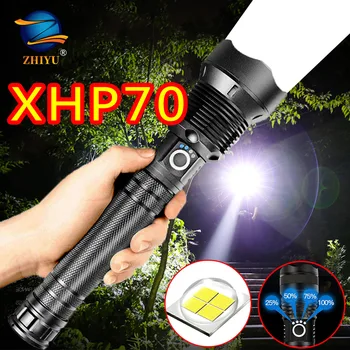 

ZHIYU Xhp70/P50 Most Powerful Led Flashlight Usb Zoom Torch Use 18650 or 26650 Rechargeable Battery ,camping Fishing Flashlamp