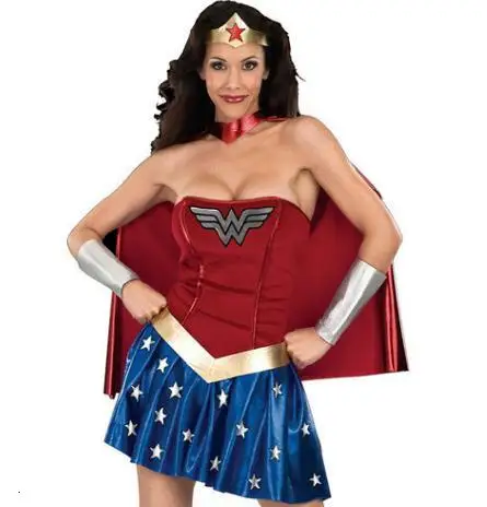 Лидер продаж, женский костюм супергероя Wonder women, маскарадный костюм на Хеллоуин, дамский костюм супергероя Диана для костюмированной вечеринки, нарядное платье на Хэллоуин - Цвет: 2