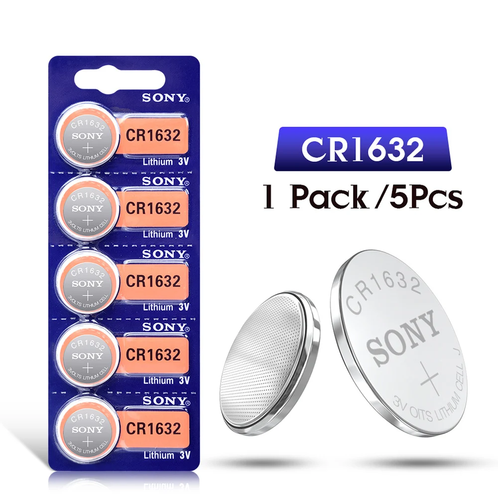 

5Pcs Sony Original CR1632 Button Battery For Watch Car Remote Key cr 1632 ECR1632 3v Lithium Battery