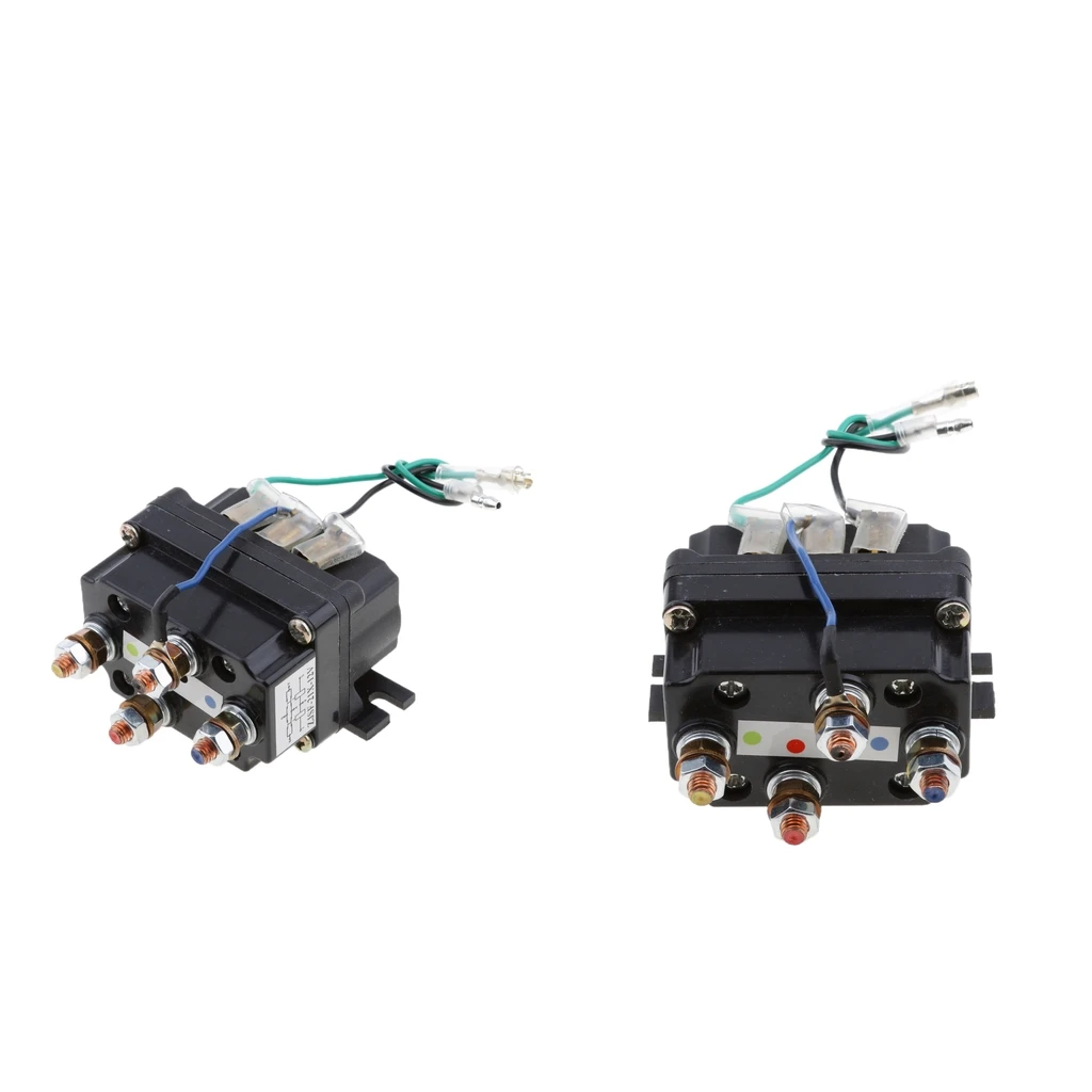 2 Packs 12V Solenoid Relay Contactor Winch Rocker Switch Thumb Truck ATV UTV