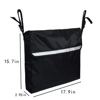 

Wheelchair Storage Bag Universal Walker Bag Rollator Organizer Pouch Universal Rollator Bag Adjustable Washable Oxford Cloth