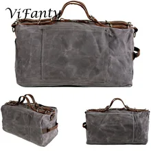 Вощеная парусиновая водостойкая сумка для путешествий, сумка для ночного отдыха