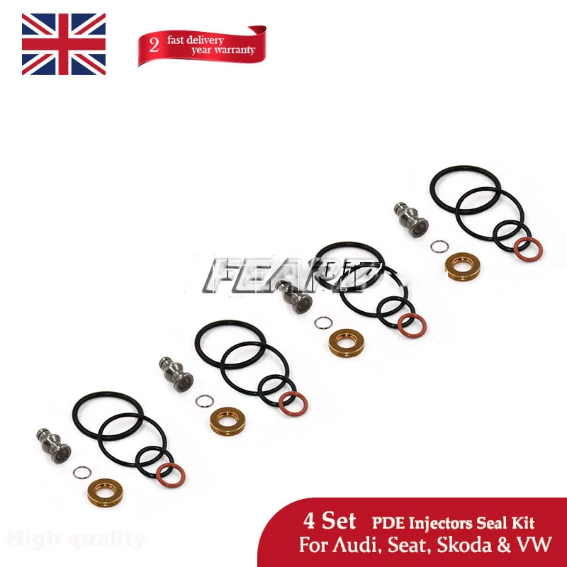 Автомобильный комплект из 4 штук уплотнений для инжекторов Audi Seat Для Skoda VW #1417010997