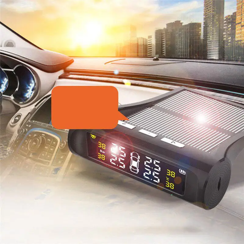 Автомобильное солнечное Обнаружение давления в шинах с системой мониторинга TPMS внешний дисплей авто Автомобиль аварийная система безопасности