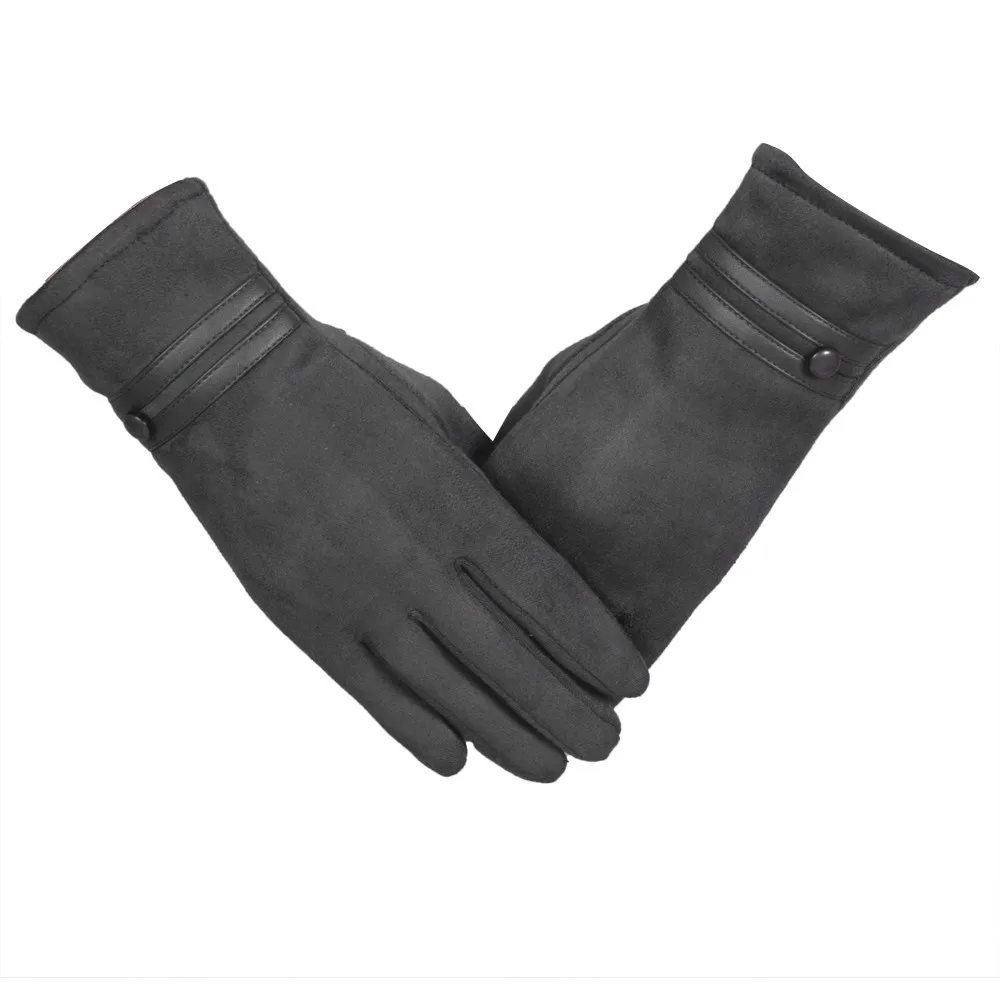 Серый Womail Screen Gloves In Womens Fahsion Full Finger Winter Warm Windproof Gloves High Quality Soft Wrist Touch Screen Glove - Цвет: Серый