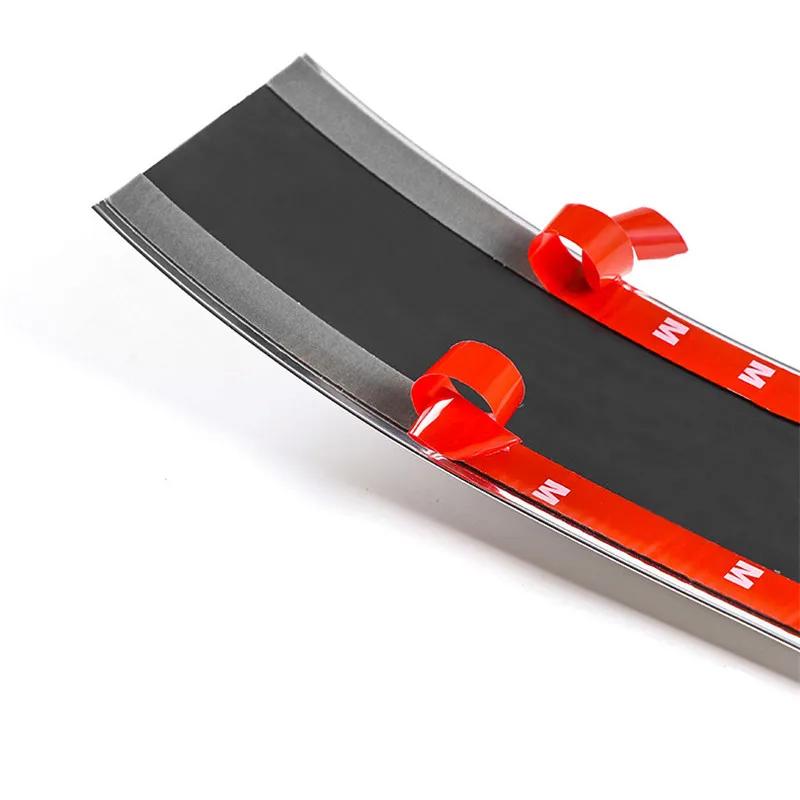 Car Door Stickers Carbon Fiber Rubber Protector Door Sill Sticker Auto Styling Cars Bumper Strip Protectors Exterior Accessories