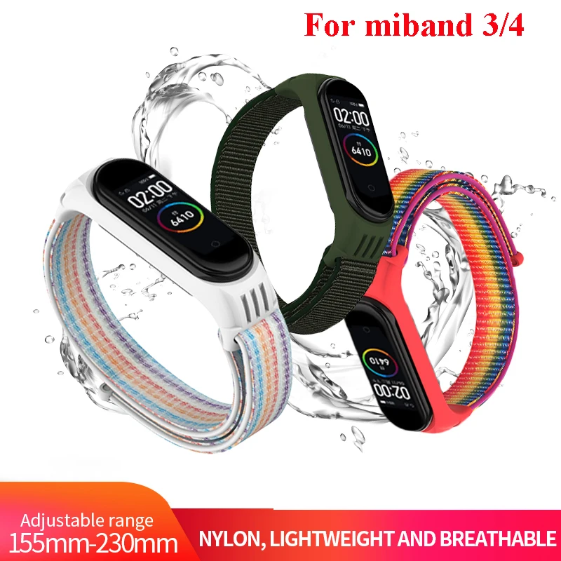 Нейлоновый браслет для Xiao mi band 4 3 спортивный miband дышащие ремешки часов xiao |